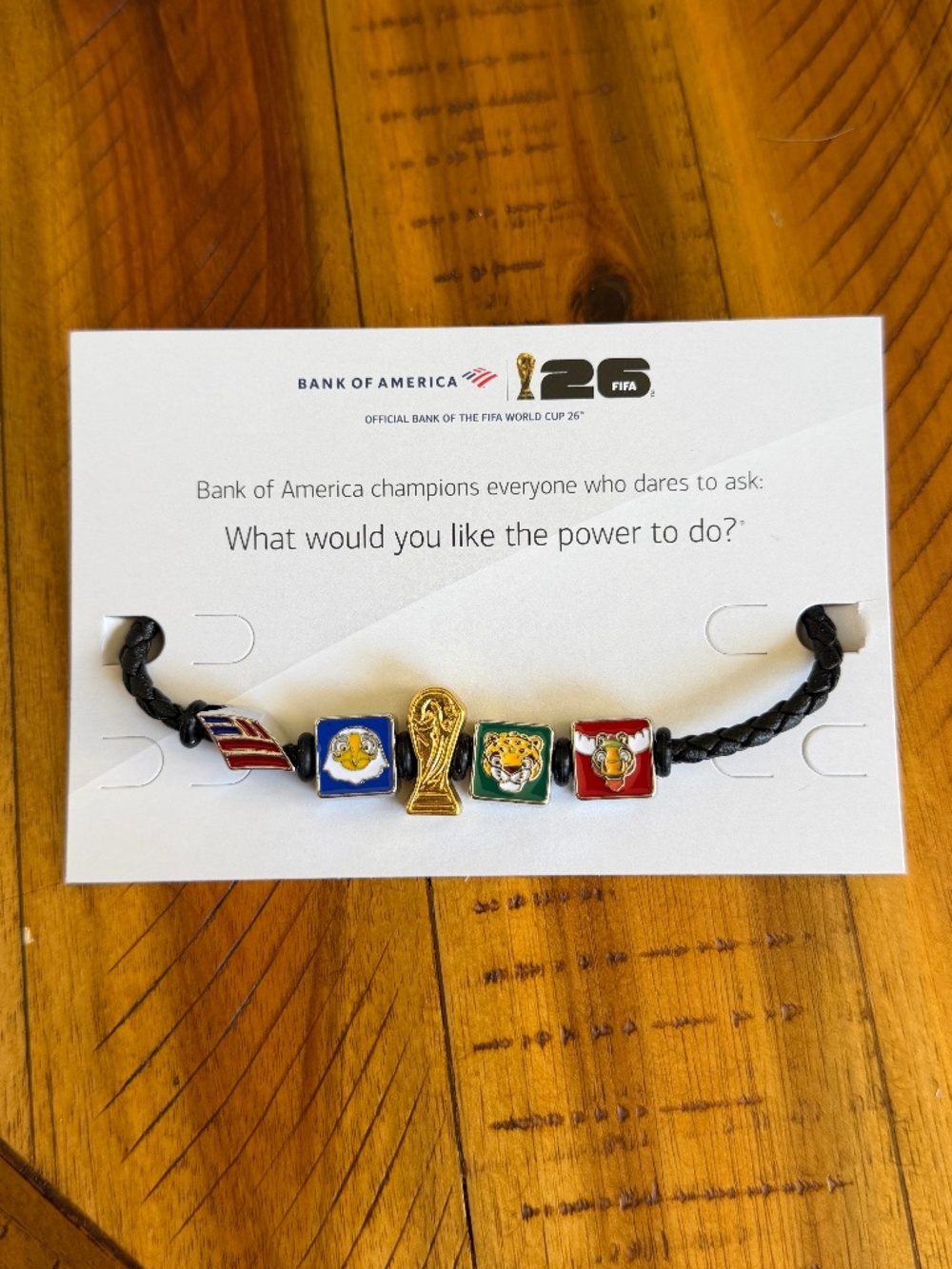 FIFA World Cup 2026 Soccer Charm Mascot Bracelet Bank of America